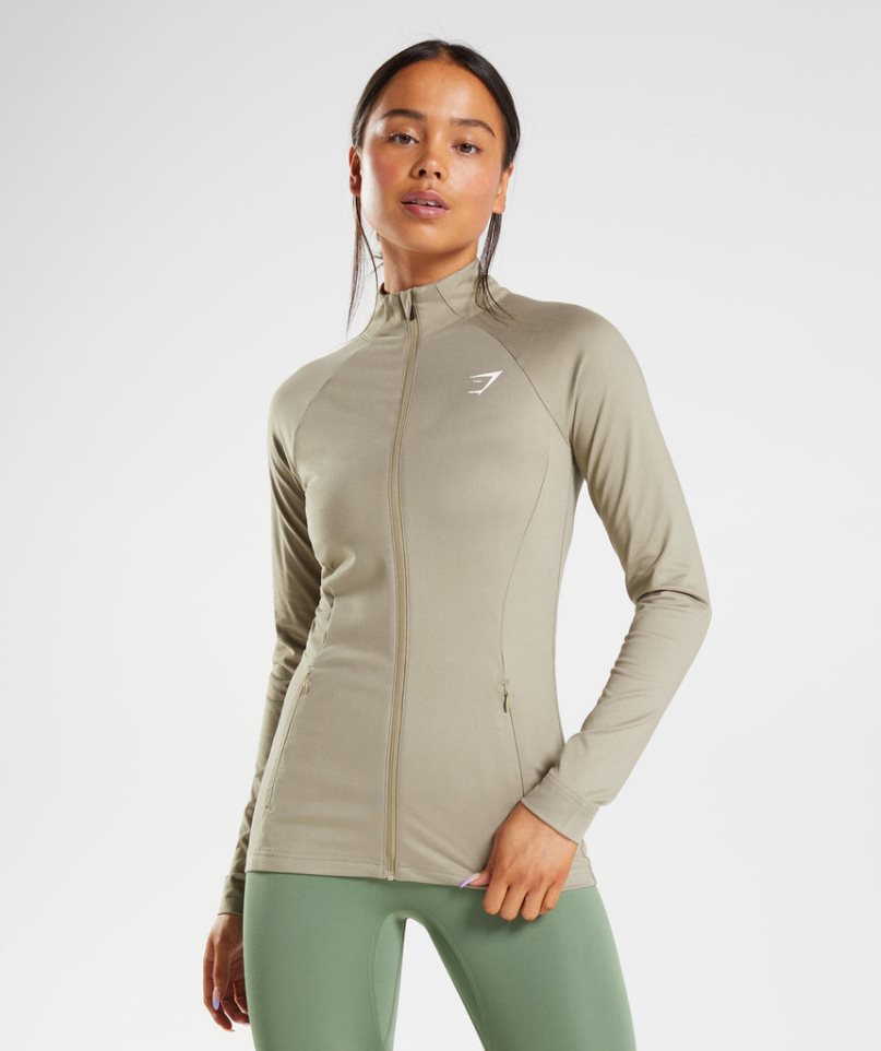 Gymshark Sport Zip Up Jacke Damen Grau | 56397AUMP