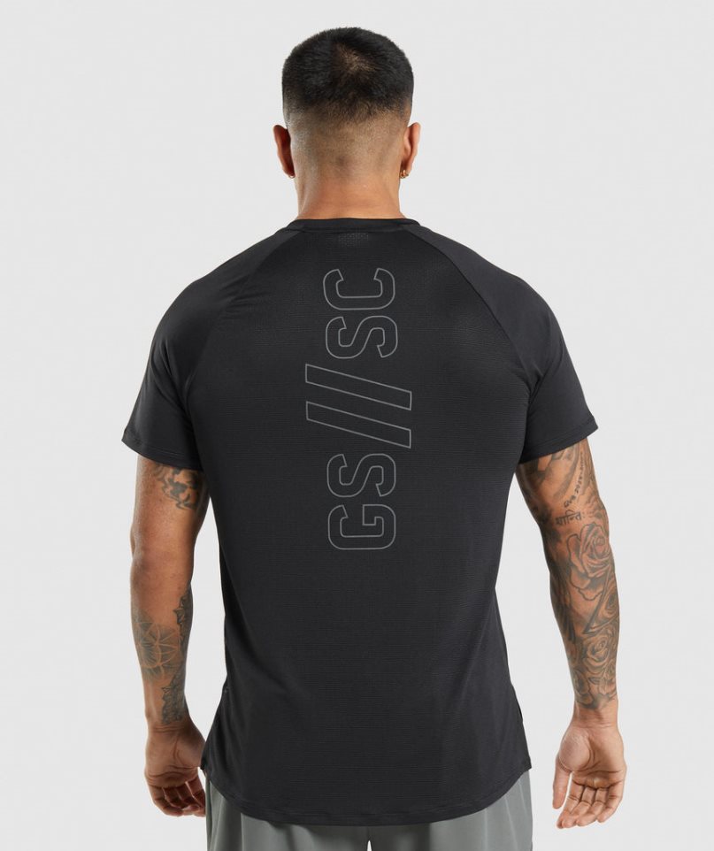 Gymshark Steve Cook T-shirts Herren Schwarz | 71539CHSM