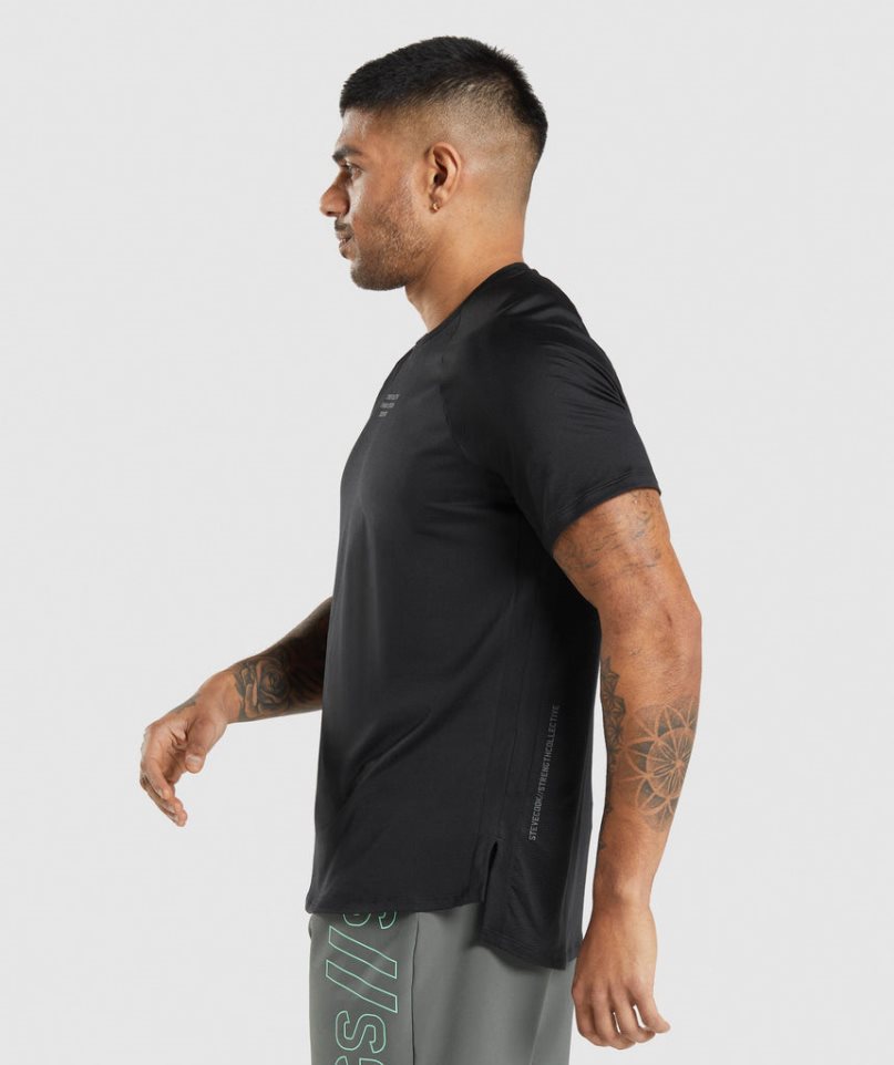 Gymshark Steve Cook T-shirts Herren Schwarz | 71539CHSM