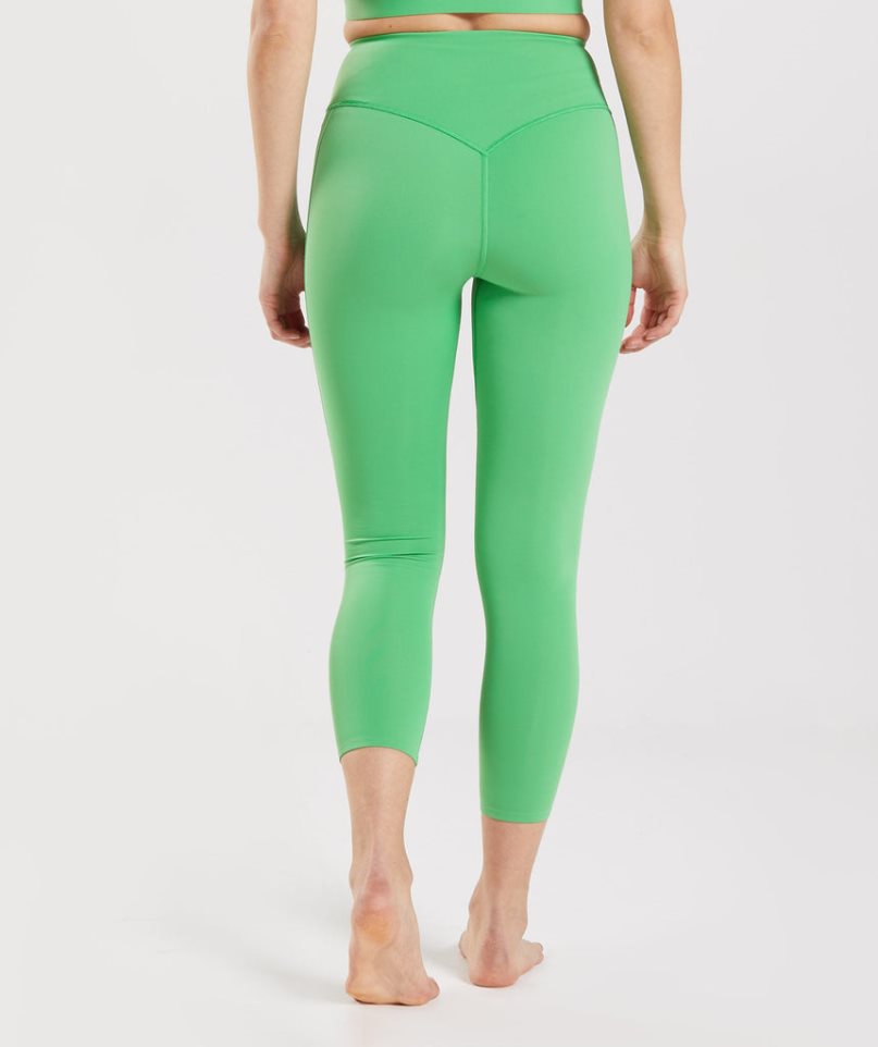 Gymshark Studio 7/8 Leggings Damen Grün | 80932UKLC