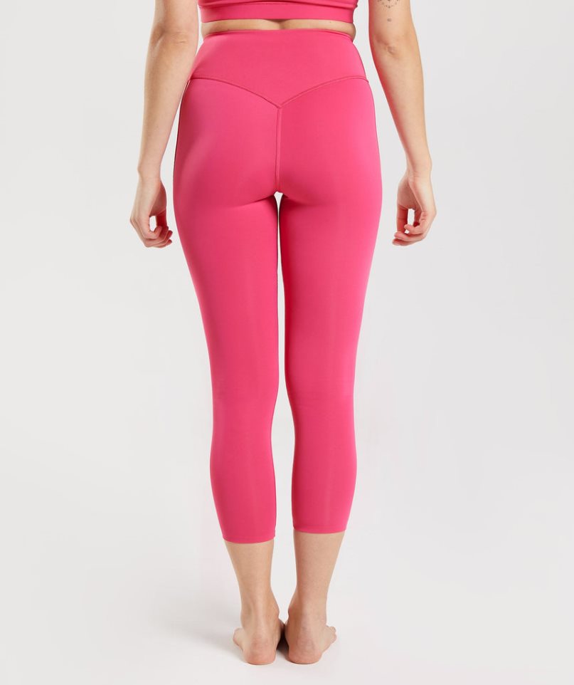 Gymshark Studio 7/8 Leggings Damen Rosa | 75038PTFG