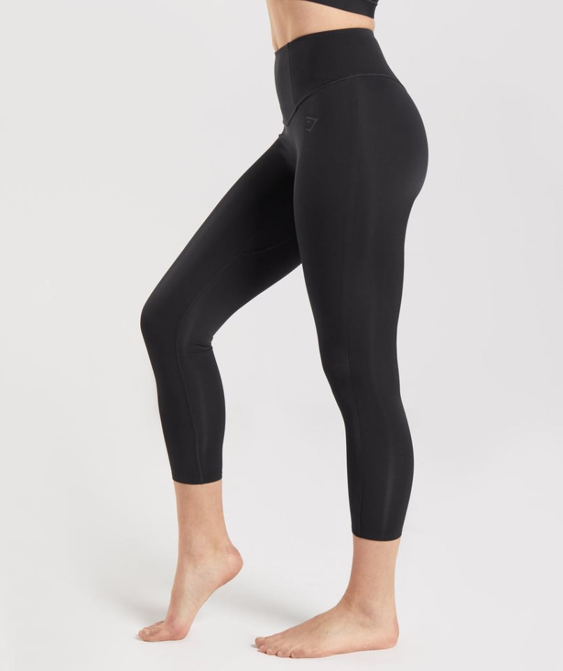 Gymshark Studio 7/8 Leggings Damen Schwarz | 06749WTGX