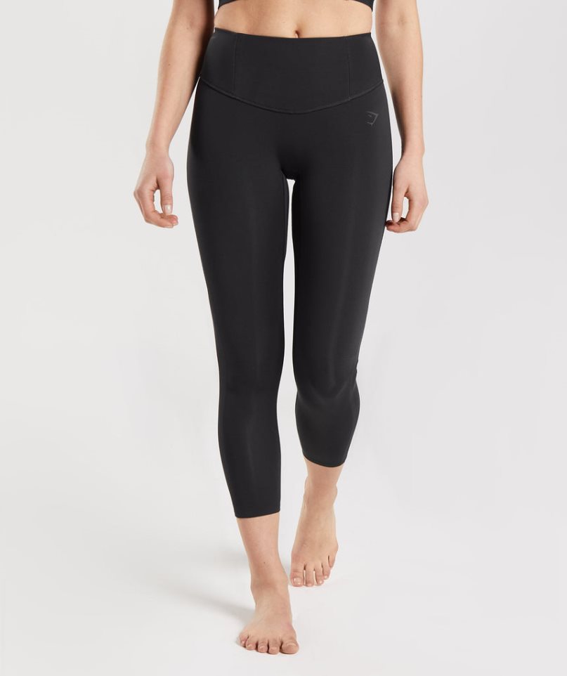 Gymshark Studio 7/8 Leggings Damen Schwarz | 06749WTGX