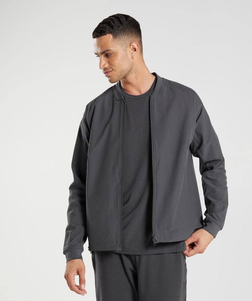 Gymshark Studio Jacke Herren Schwarz | 09832SOLG