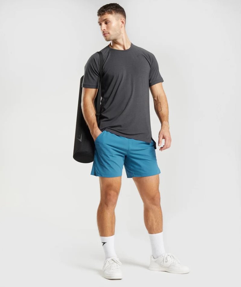 Gymshark Studio Kurze Hose Herren Blau | 92375SFHJ