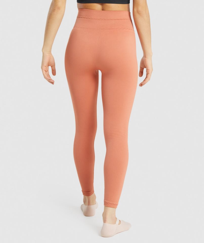 Gymshark Studio Leggings Damen Orange | 20784IGKE