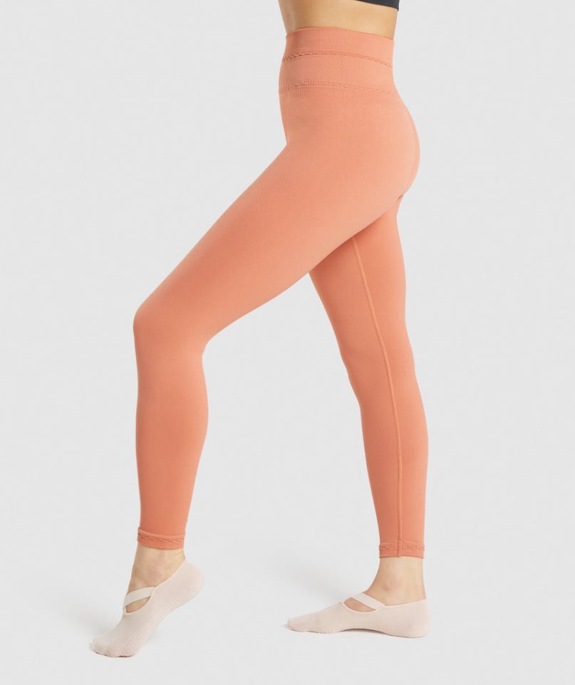 Gymshark Studio Leggings Damen Orange | 20784IGKE