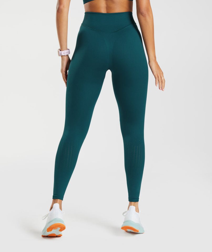 Gymshark Sweat Seamless Sculpt Leggings Damen Türkis | 40625RKGP