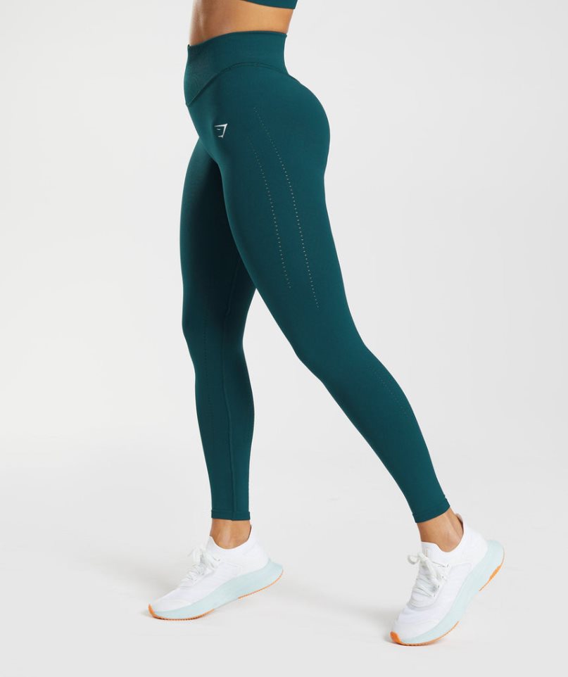 Gymshark Sweat Seamless Sculpt Leggings Damen Türkis | 40625RKGP