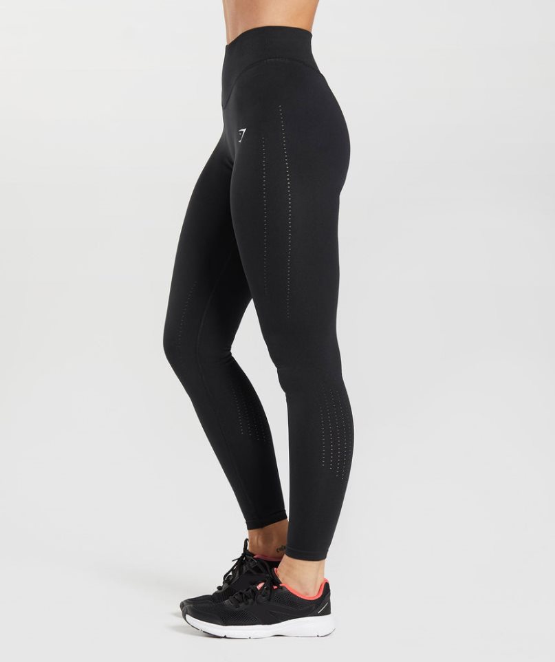 Gymshark Sweat Seamless Sculpt Leggings Damen Schwarz | 45708KSLM