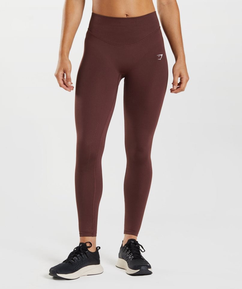 Gymshark Sweat Seamless Sculpt Leggings Damen Bordeaux | 80375HGMJ