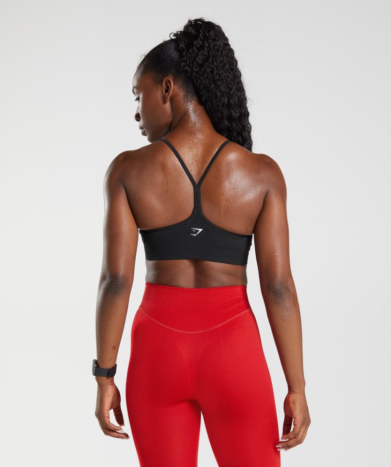 Gymshark Sweat Seamless Sport Bh Damen Schwarz | 86294AMJE