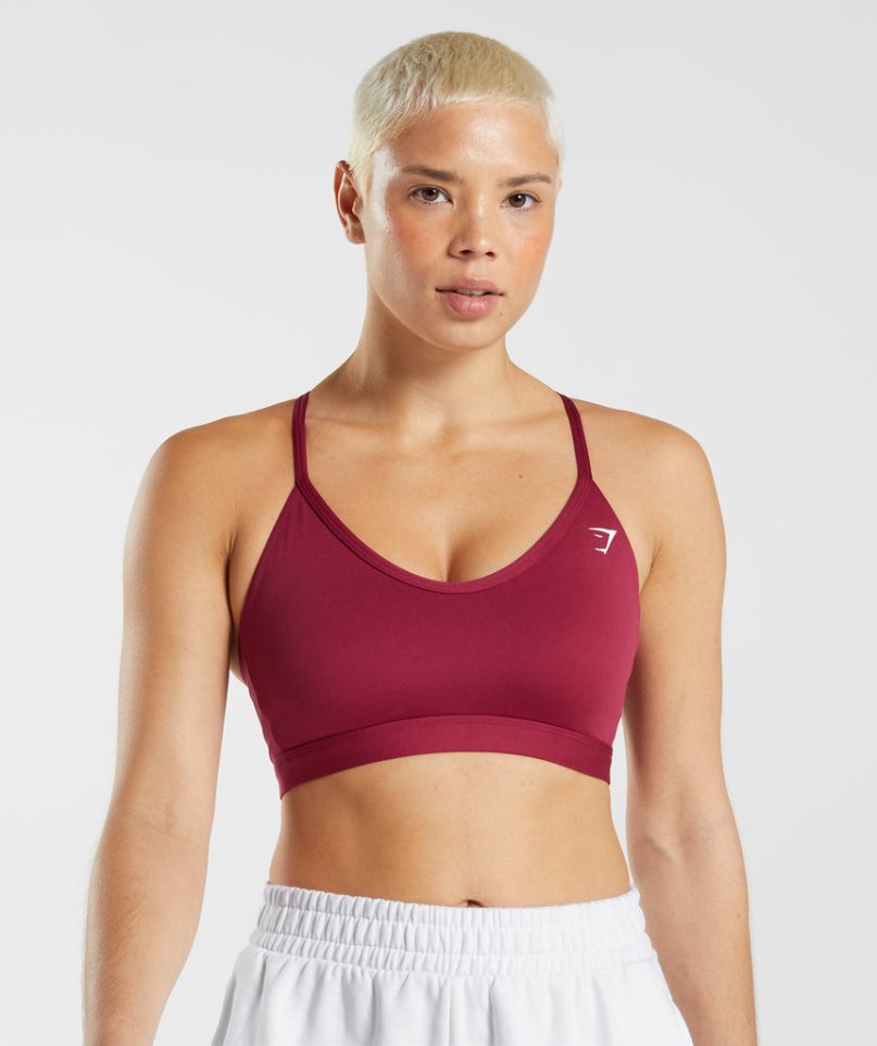 Gymshark V Neck Sport Bh Damen Fuchsie | 54892ZJWN