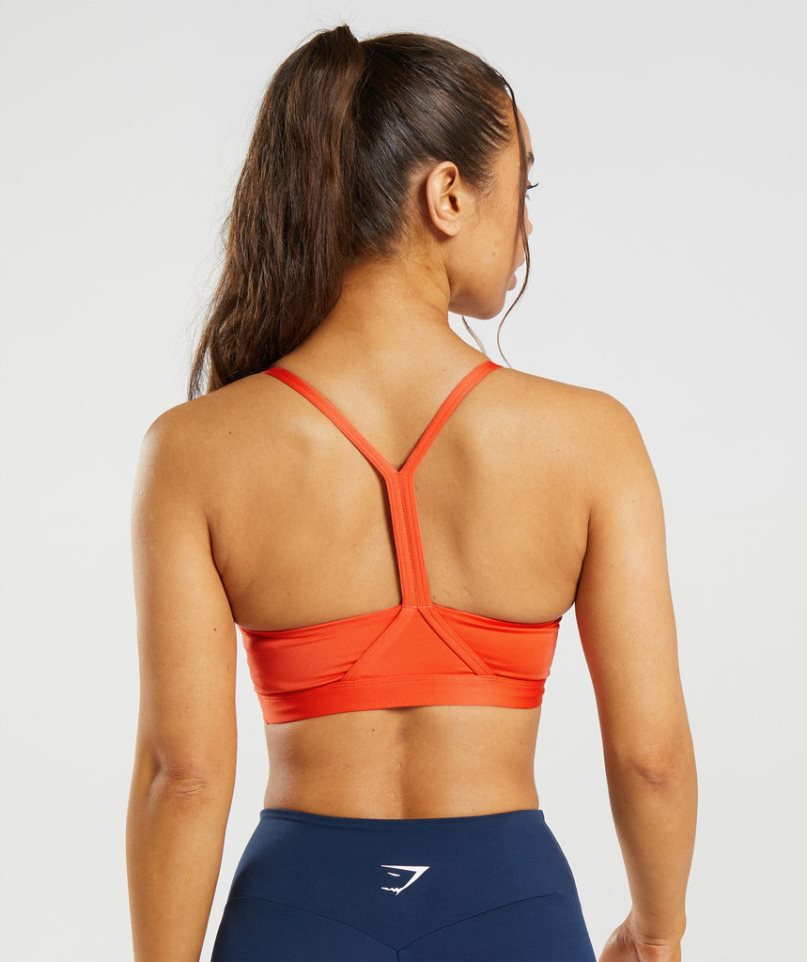 Gymshark V Neck Sport Bh Damen Orange | 43267LSJC