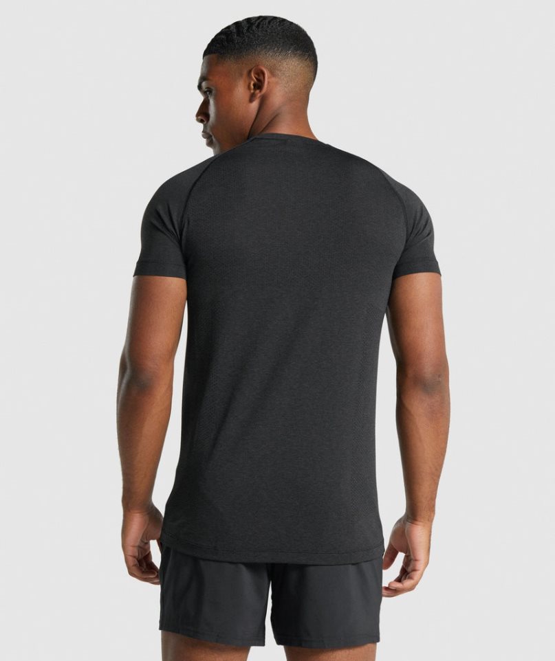 Gymshark Vital Light Seamless T-shirts Herren Schwarz | 93478EYWV