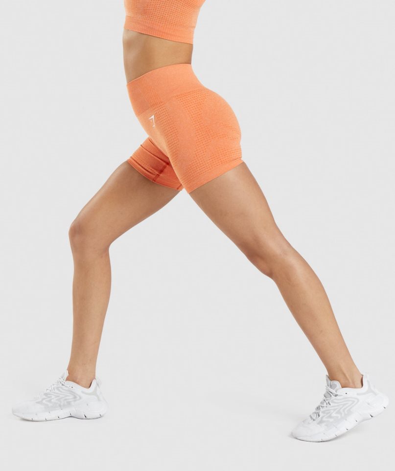 Gymshark Vital Seamless 2.0 Kurze Hose Damen Orange | 10856WJXO