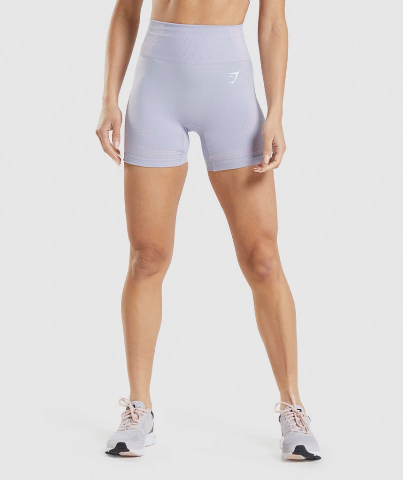 Gymshark Vital Seamless 2.0 Kurze Hose Damen Hellblau | 43295AIKQ