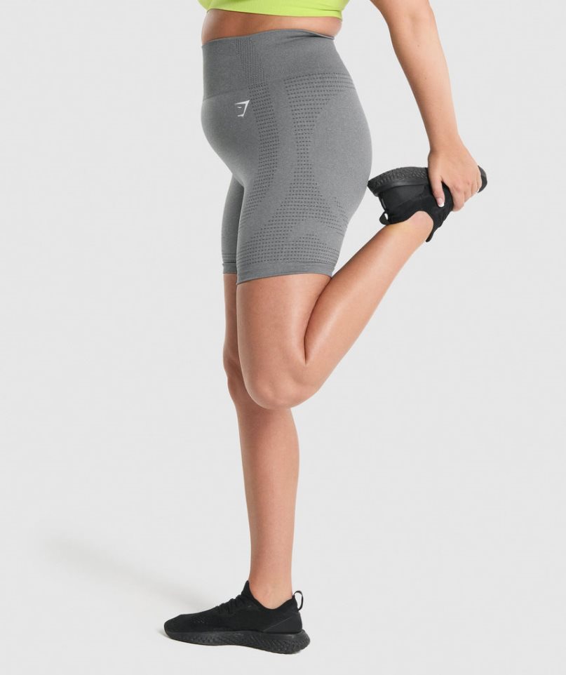 Gymshark Vital Seamless 2.0 Kurze Hose Damen Grau | 47083UKWC