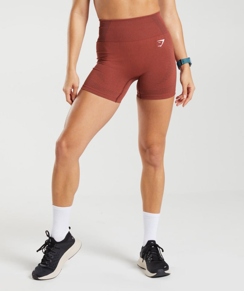 Gymshark Vital Seamless 2.0 Kurze Hose Damen Braun | 81596RTYC