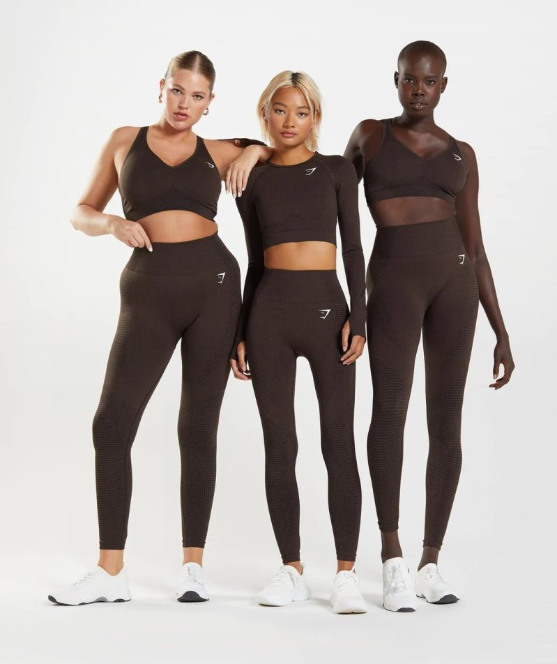 Gymshark Vital Seamless 2.0 Leggings Damen Dunkelbraun | 39580VIHZ