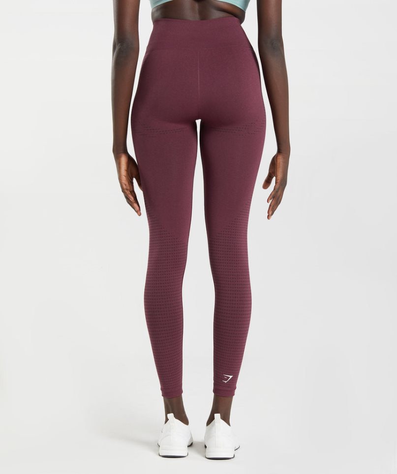 Gymshark Vital Seamless 2.0 Leggings Damen Bordeaux | 60984BNPY