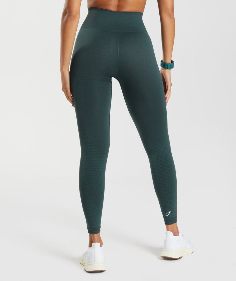 Gymshark Vital Seamless 2.0 Leggings Damen Dunkelgrün | 79682KFOW