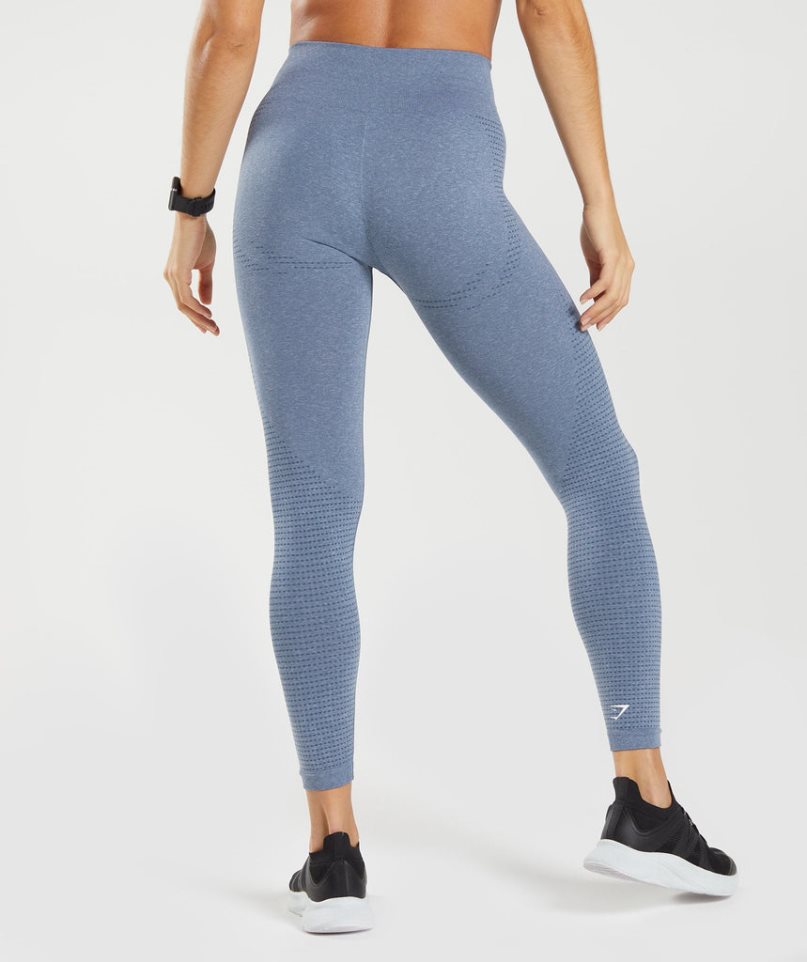 Gymshark Vital Seamless 2.0 Leggings Damen Blau | 84536KYTA