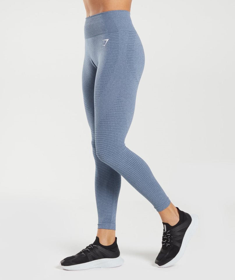 Gymshark Vital Seamless 2.0 Leggings Damen Blau | 84536KYTA