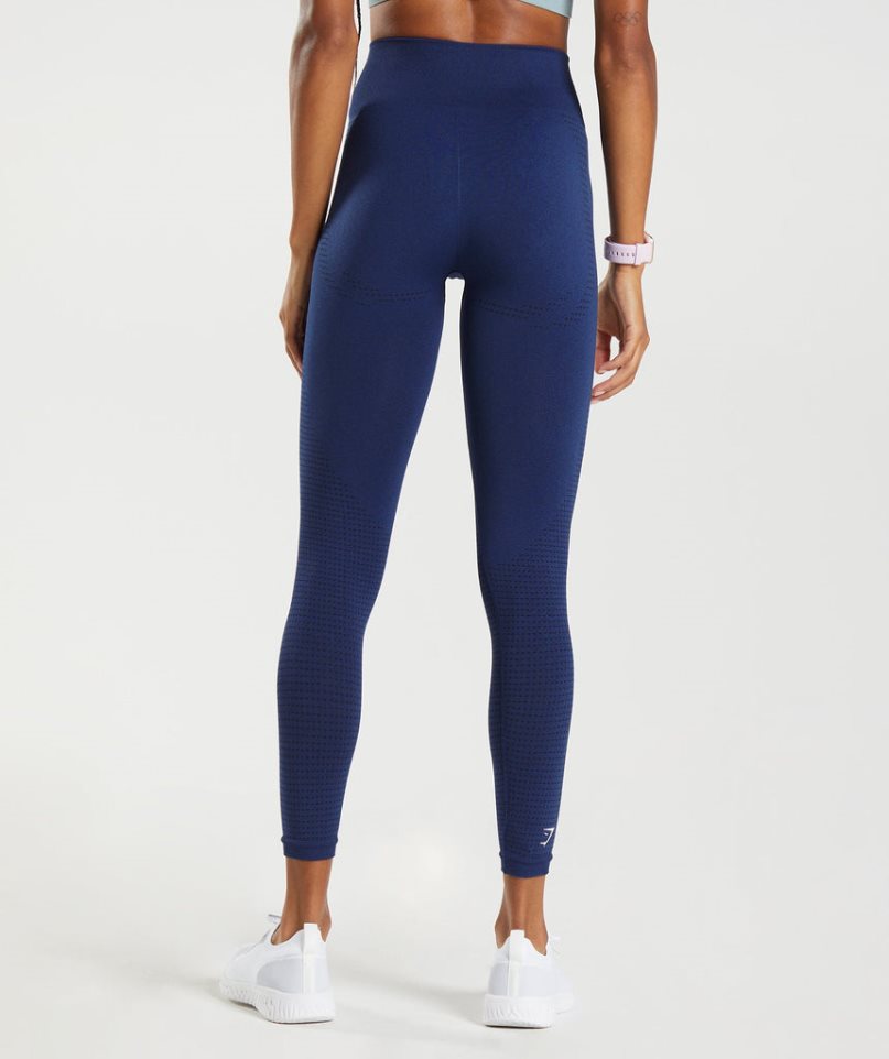 Gymshark Vital Seamless 2.0 Leggings Damen Blau | 93687QSIC