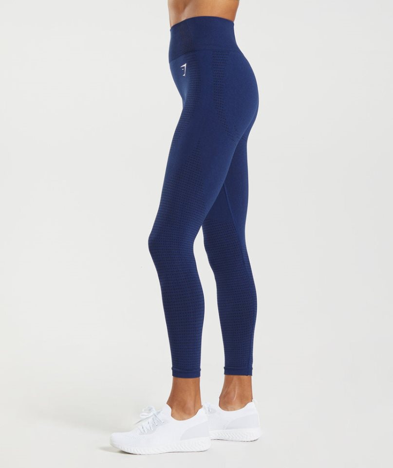 Gymshark Vital Seamless 2.0 Leggings Damen Blau | 93687QSIC