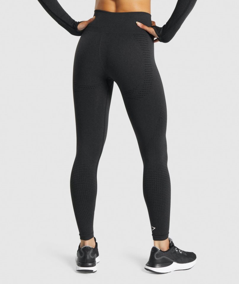 Gymshark Vital Seamless 2.0 Leggings Damen Schwarz | 94216IOSQ