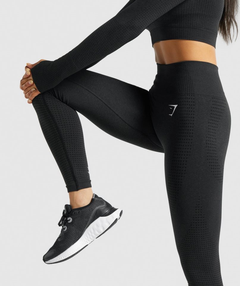 Gymshark Vital Seamless 2.0 Leggings Damen Schwarz | 94216IOSQ