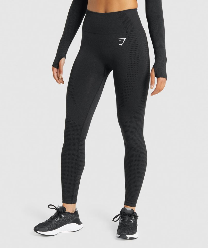 Gymshark Vital Seamless 2.0 Leggings Damen Schwarz | 94216IOSQ