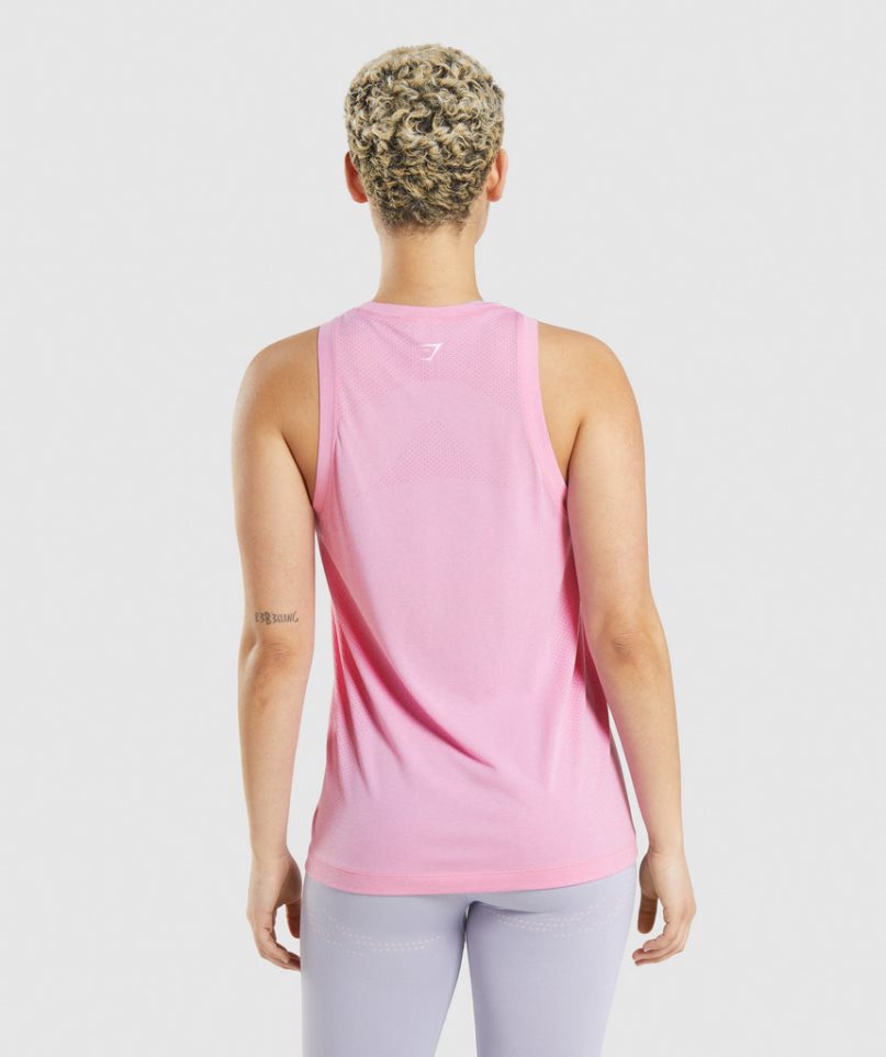 Gymshark Vital Seamless 2.0 Light Loose Muskelshirt Damen Rosa | 56192LRZJ