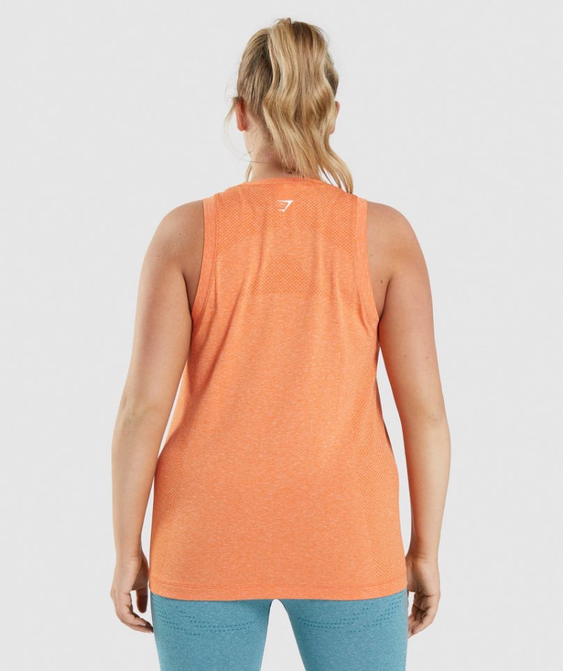 Gymshark Vital Seamless 2.0 Light Muskelshirt Damen Orange | 91023KSPA