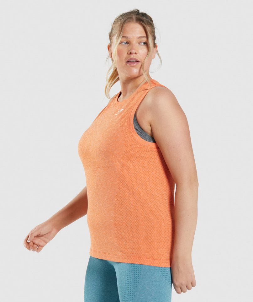 Gymshark Vital Seamless 2.0 Light Muskelshirt Damen Orange | 91023KSPA