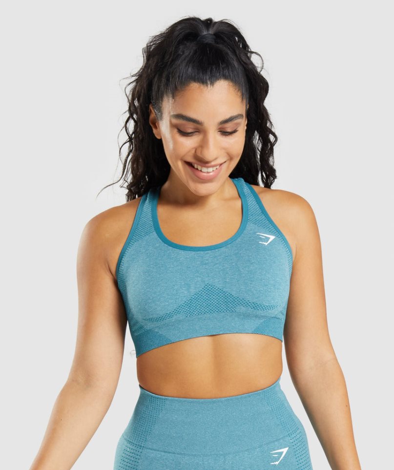 Gymshark Vital Seamless 2.0 Sport Bh Damen Türkis | 49207DBVC