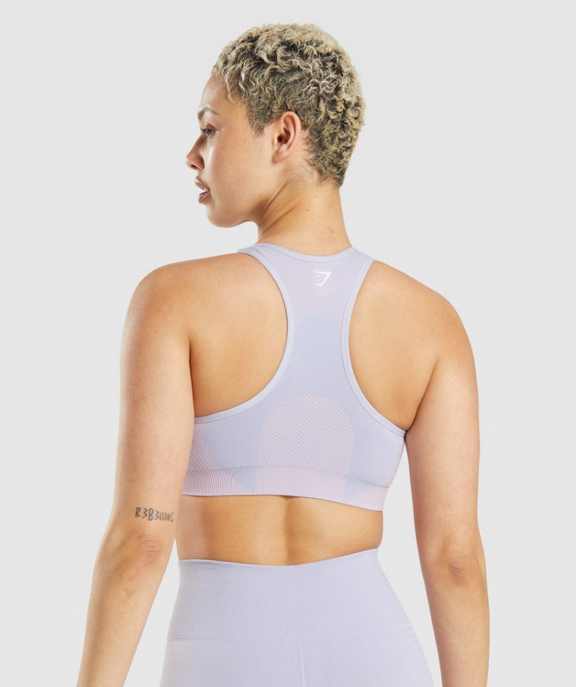 Gymshark Vital Seamless 2.0 Sport Bh Damen Hellblau | 75421SOHF