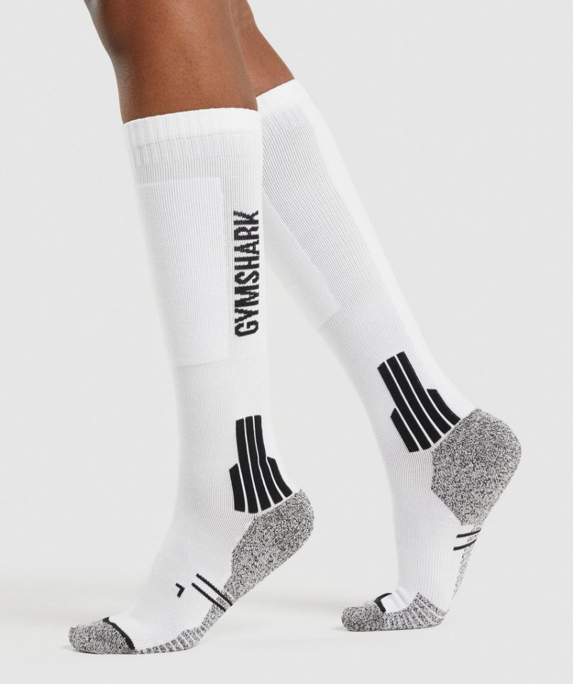 Gymshark Weightlifting Socken Weiß | 41630IOHU