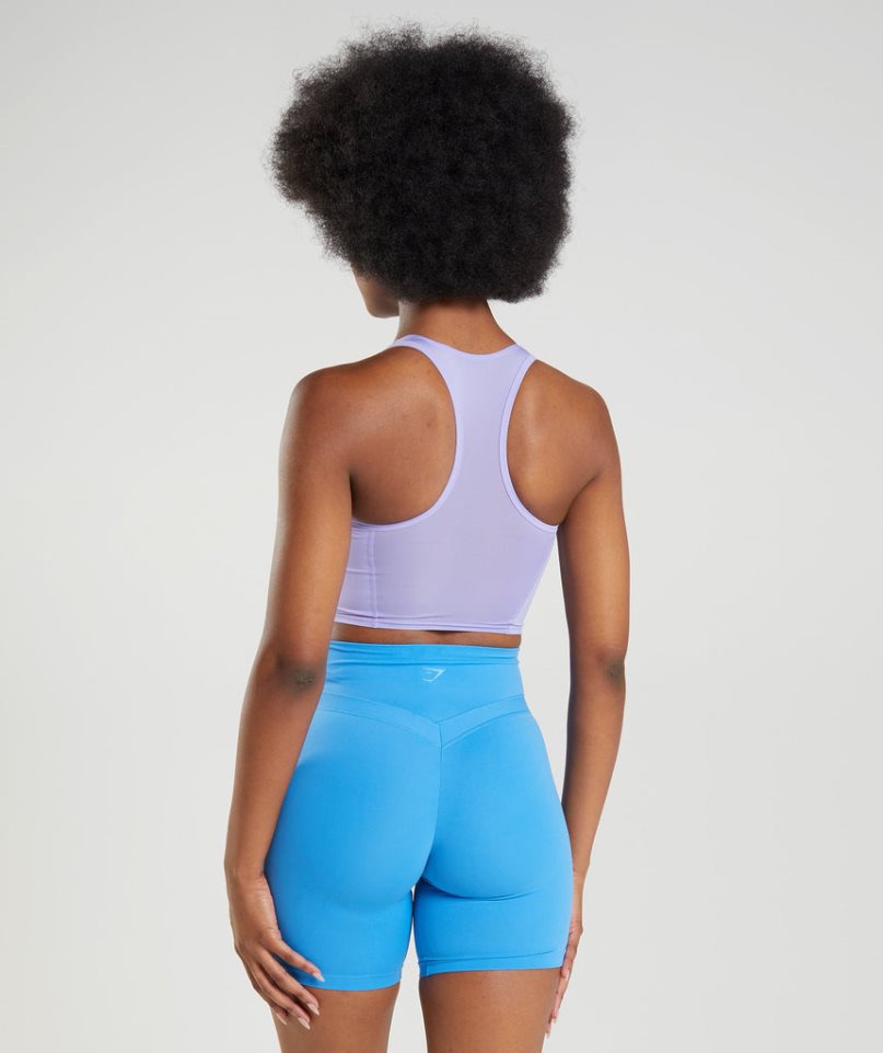 Gymshark Whitney Crop Muskelshirt Damen Lila | 03814OFCY