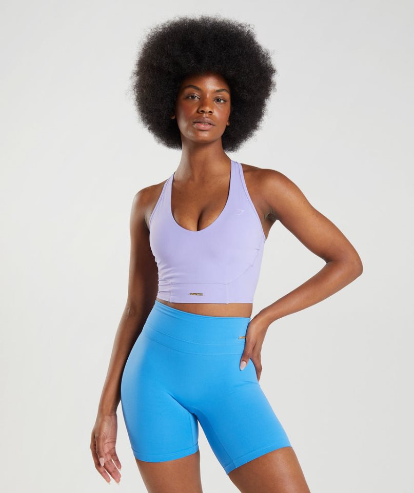 Gymshark Whitney Crop Muskelshirt Damen Lila | 03814OFCY