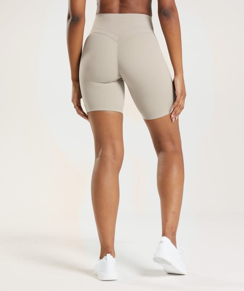 Gymshark Whitney Cycling Kurze Hose Damen Beige | 26513YHLZ