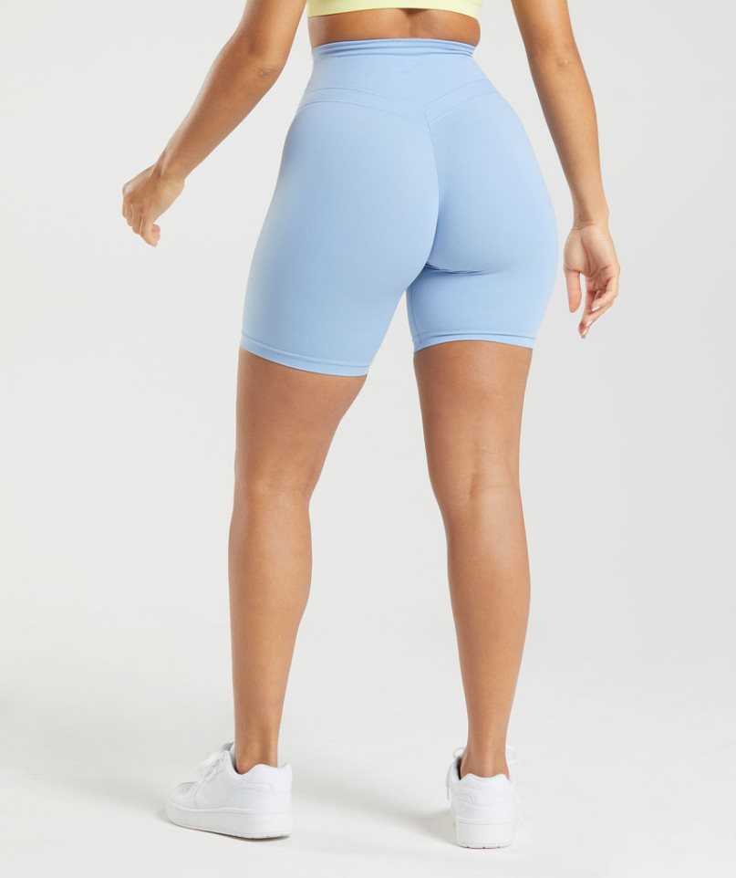 Gymshark Whitney Cycling Kurze Hose Damen Hellblau | 85761WYVE