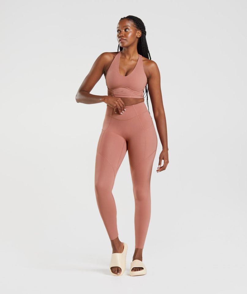 Gymshark Whitney Everyday Pocket Leggings Damen Rosa | 64195MCBQ