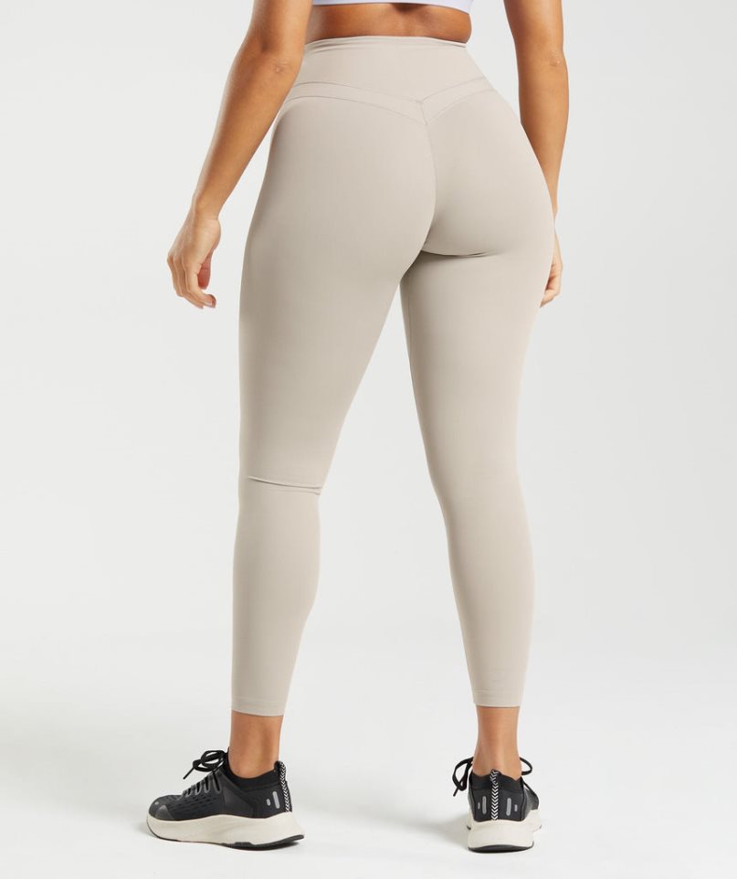 Gymshark Whitney High Rise Leggings Damen Hellgrau | 03762OABP