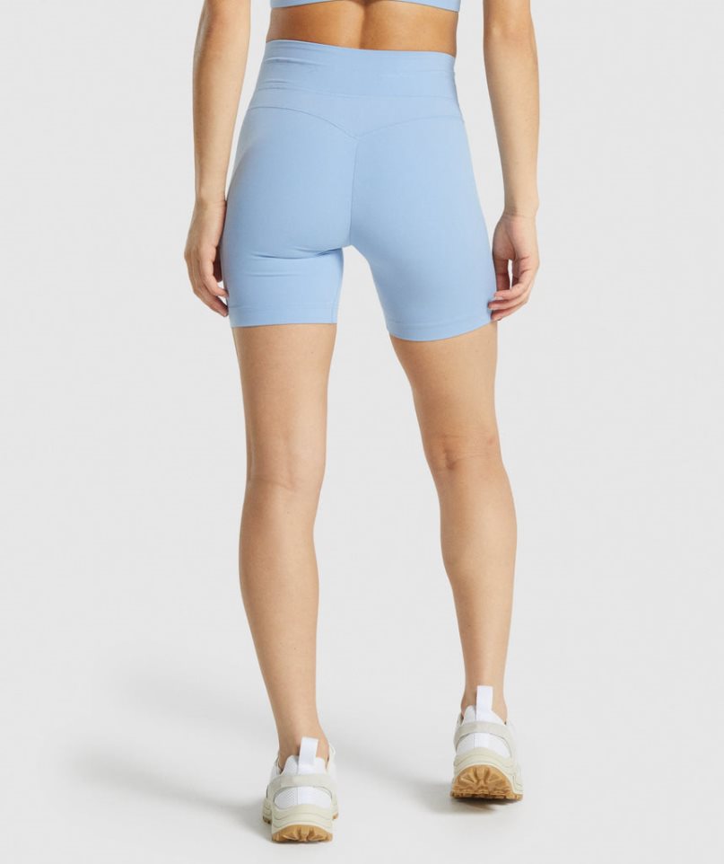 Gymshark Whitney Mesh Kurze Hose Damen Blau | 16380ICFM