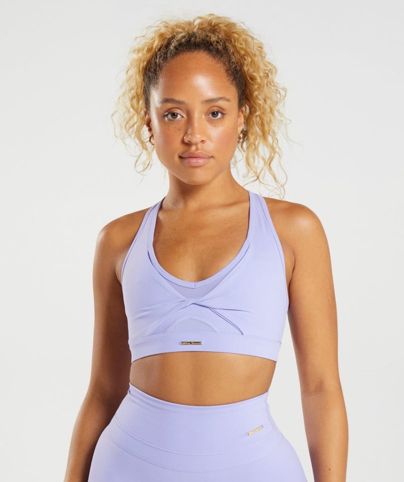 Gymshark Whitney Mesh Sport Bh Damen Lila | 16428PXHN