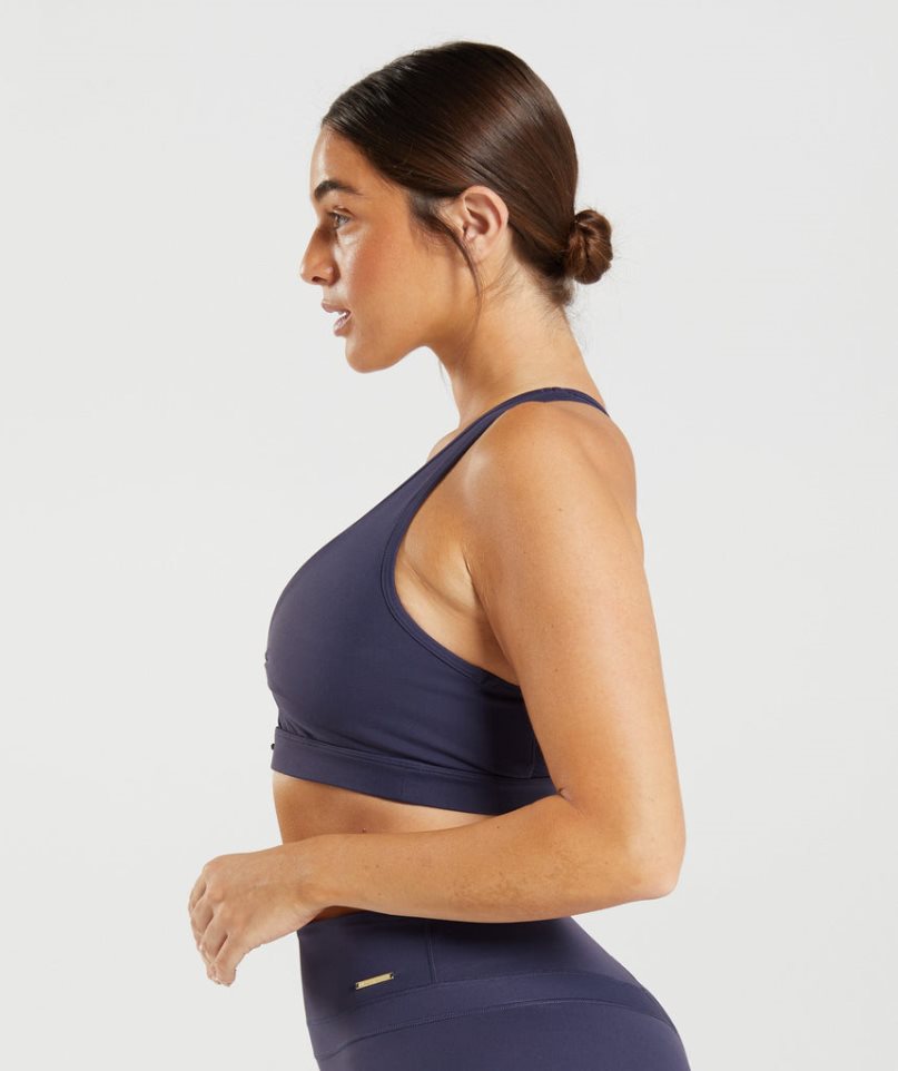 Gymshark Whitney Mesh Sport Bh Damen Navy | 26180KXWF