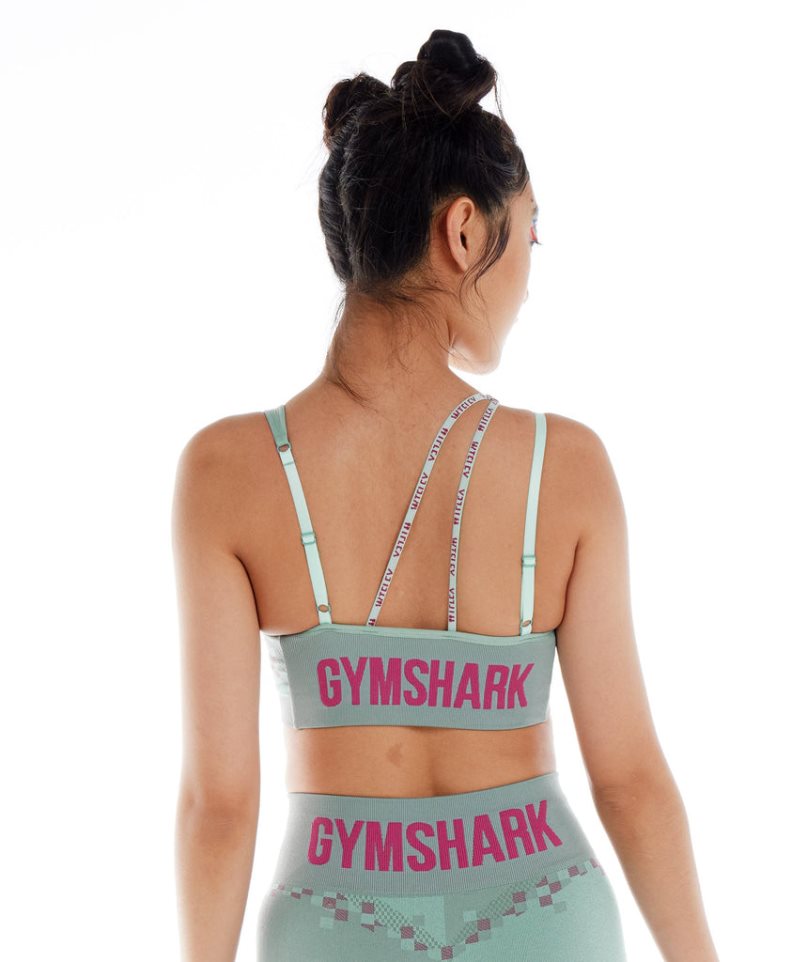 Gymshark Wtflex Cyborg Seamless Sport Bh Damen Hellgrün | 15842WVRU