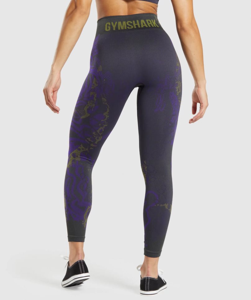 Gymshark Wtflex Seamless Leggings Damen Lila | 97160RAVT